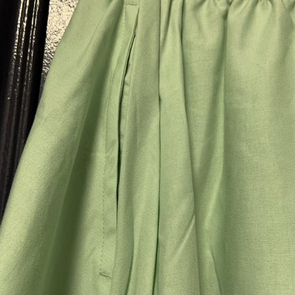Reebok Maxi Skirt Flared Side Slits Pockets Green Medium Waist 15-17” - Picture 7 of 12